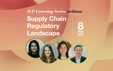 Join us for a SUP (Sustainable Procurement) webinar: Supply Chain Regulatory Landscape – 8 May